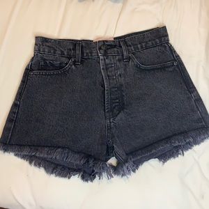 NWOT REVICE black denim shorts